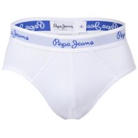 Pepe Jeans Mens Briefs, 3-Pack - RALPH, Briefs, Cotton Stretch, Logo Waistband Black/White/Grey S (Small)