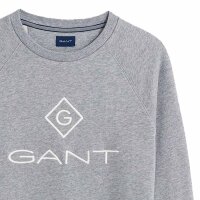 GANT Men´s Sweatshirt - Lock Up C-Neck Sweat, Sweater, Round Neck, Logo Embroidery Grey 5XL (XXXXX-Large)