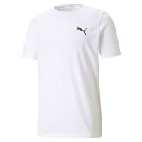 PUMA mens T-shirt - ACTIVE Tee, functional shirt, dryCELL, round neck, short sleeve, uni White 2XS (XX-Small)