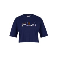 FILA Ladies T-Shirt BOITUVA - Cropped Tee, Crewneck, Short Sleeve, Logo Blue XL (X-Large)