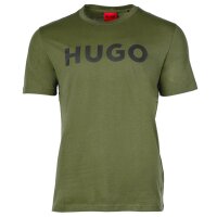 HUGO Mens T-Shirt - Dulivio, Round neck, Short sleeve, Logo, Cotton