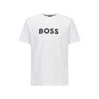 BOSS Herren T-Shirt kurzarm - T-Shirt RN, Rundhals, großer Logodruck, UV-Protection, Baumwolle
