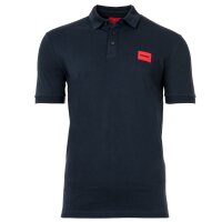HUGO Mens Polo Shirt - DERESO222, Pique, Slim Fit, 1/2 sleeve, button placket, logo, cotton Blue 2XL (XX-Large)
