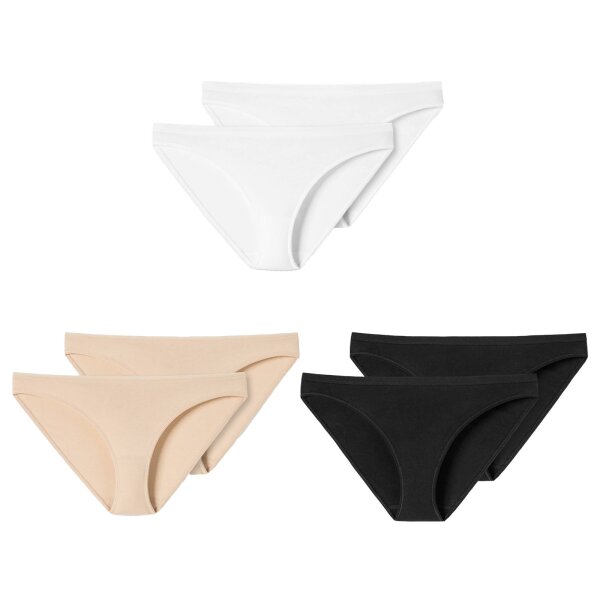 SCHIESSER Women Briefs Pack of 2 - Mini Slips, Underpants, Cotton Stretch 95/5, plain