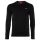 HUGO Herren Longsleeve - DEROL222, Rundhals, Langarm Shirt, Logo-Print, Baumwolle Schwarz 2XL