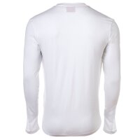 HUGO Mens Long Sleeve - DEROL222, Round Neck, Long Sleeve Shirt, Logo Print, Cotton White 2XL (XX-Large)