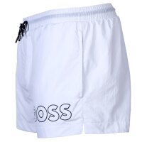 BOSS Mens Swim Shorts Mooneye - Swim Shorts, Logo White M (Medium)