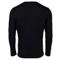 BOSS Mens long Sleeve Shirt  - round Neck, Mix & Match, Cotton Stretch, Logo Black S (Small)