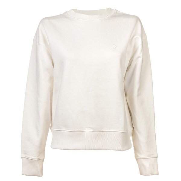GANT Ladies Sweatshirt - D1. ICON G Essential C-Neck Sweat, round neck, logo Ecru XL (X-Large)