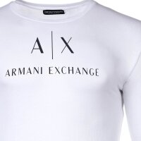 A|X ARMANI EXCHANGE Mens Long Sleeve - Long Sleeve, Round Neck, Logo, Cotton White 2XL (XX-Large)