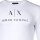 A|X ARMANI EXCHANGE Mens Long Sleeve - Long Sleeve, Round Neck, Logo, Cotton White 2XL (XX-Large)