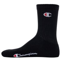 Champion Unisex Socks, 3 Pairs - Crew Socks Basic Black EU 43-46 (UK 9-11)