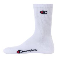 Champion Unisex Socks, 3 Pairs - Crew Socks Basic Black/White/Grey EU 43-46 (UK 9-11)