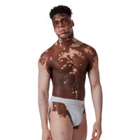 SKINY mens thong briefs, 2-pack - Cotton Retro, pants, fine rib, cotton Grey XL (X-Large)