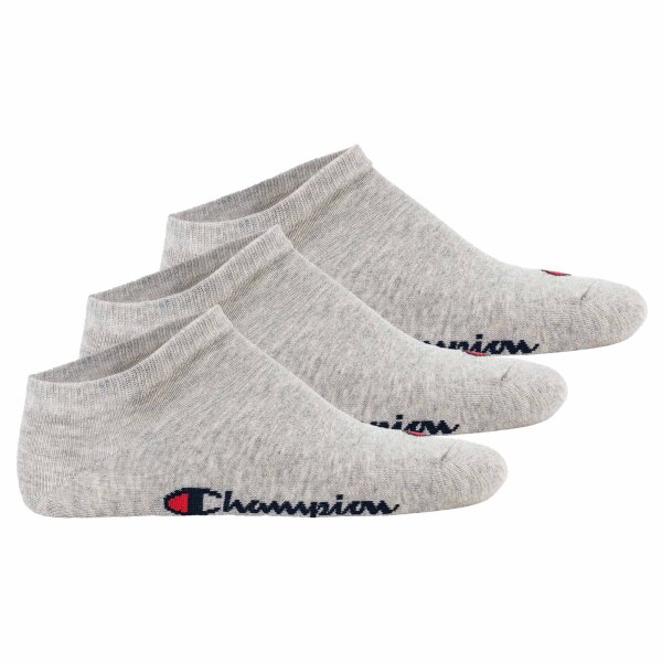 Champion Unisex Socken, 3 Paar - Sneaker Socken Basic Grau EU 43-46