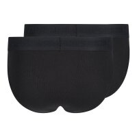 SKINY Mens Brazilian Briefs, 2-pack - Cotton Retro, Underpants, Fine Rib, Cotton Black M (Medium)