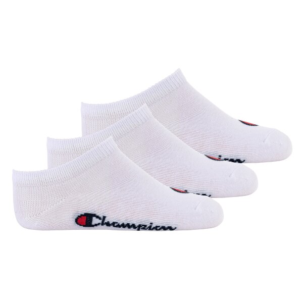 Champion Childrens Socks, 3-Pack - Sneaker, solid Colour White 27-30