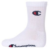 Champion Kinder Socken, 3er Pack - Crew Socken, einfarbig Weiß 31-34