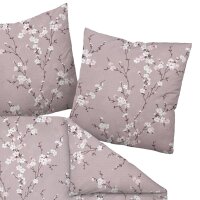 Janine Bed Linen 2 Pieces - Mako-Soft-Seersucker, Cotton, floral Rosa 135x200cm