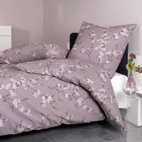 Janine Bed Linen 2 Pieces - Mako-Soft-Seersucker, Cotton, floral Rosa 135x200cm