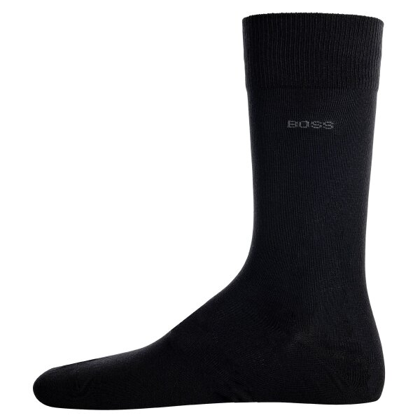 HUGO BOSS Herren Socken, 3er Pack - Finest Soft Cotton, Threepack RS Uni  Black 39-42 (UK 5-8)
