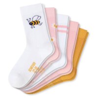 SCHIESSER Kinder Socken - Motivsocken, unisex, 5er Pack Rosa/Weiß 31-34