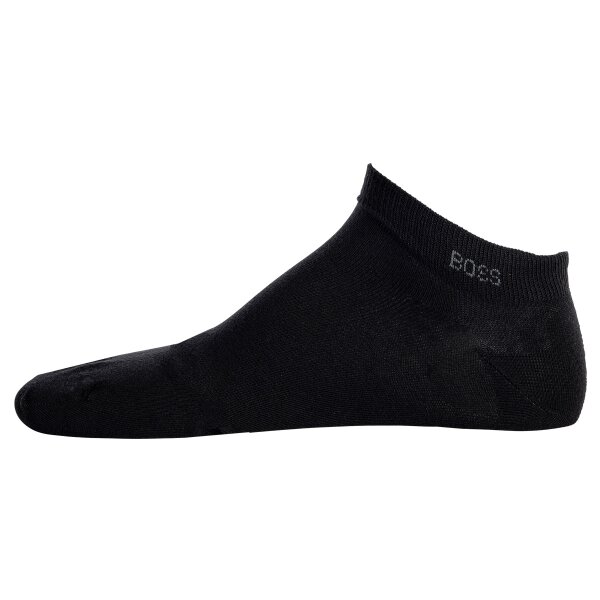 BOSS Mens Sneaker Socks, 2 Pack - 2P AS Uni CC, Ankle Length, Cotton Mix Black 39-42 (UK 5-8.5)