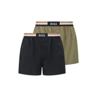 BOSS Herren Web-Boxershorts, 2er Pack - Woven Boxer EW, Pyjama-Shorts, Popeline