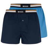 BOSS Herren Web-Boxershorts, 2er Pack - Woven Boxer EW, Pyjama-Shorts, Popeline