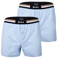 BOSS Mens Woven Boxer Shorts, 2 Pack - Woven Boxer EW, Pyjama Shorts, Poplin