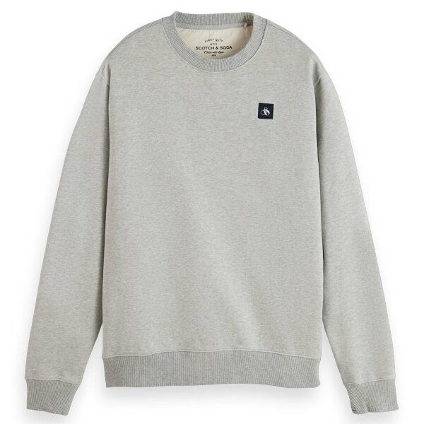 SCOTCH&SODA Mens Sweatshirt - Sweater, Round Neck, Organic Cotton, plain