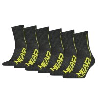 HEAD Unisex Crew Socks, 6 Pack - PERFORMANCE SHORT CREW ECOM, Mesh, Logo