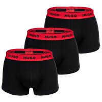 HUGO Mens Boxer Shorts, 3-pack - Trunks Triplet Pack, Logo, Cotton Stretch