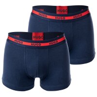 HUGO Herren Boxer Shorts, 2er Pack - Trunks Twin Pack, Logo, Cotton Stretch