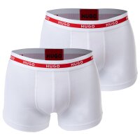 HUGO Mens Boxer Shorts, 2-pack - Trunks Twin Pack, Logo, Cotton Stretch