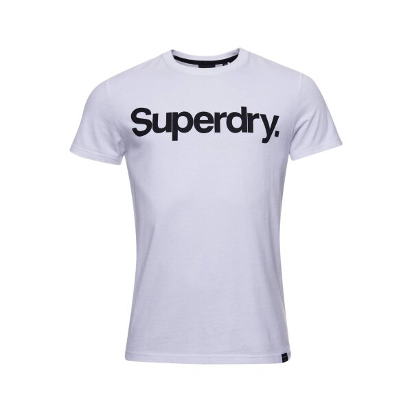Superdry Herren T-Shirt - CL TEE, Logo, Rundhals, einfarbig Weiß 2XL