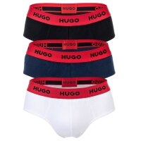 HUGO Herren Slips, 3er Pack - Hip Briefs Triplet Pack, Logo, Cotton Stretch