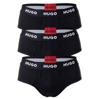 HUGO Mens Briefs, 3-pack - Hip Briefs Triplet Pack, Logo, Cotton Stretch