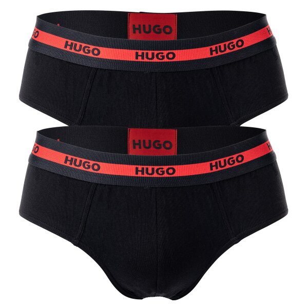 HUGO Herren Slips, 2er Pack - Hip Briefs Twin Pack, Logo, Cotton Stretch