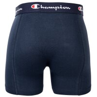 Champion Herren Boxershorts, 2er Pack - Baumwolle, Logobund, einfarbig Blau/Marine S
