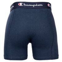 Champion Herren Boxershorts, 2er Pack - Baumwolle, Logobund, einfarbig Marine/Rot 2XL