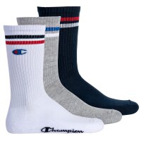 Champion Unisex Socken, 3 Paar - Crew Socken, Logo, Streifen