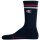 Champion Unisex Socken, 3 Paar - Crew Socken, Logo, Streifen Blau/Weiß/Grau EU 39-42