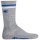 Champion Unisex Socks, 3 Pair - Crew Socks, Logo, Stripes Blue/White/Grey EU 39-42 (UK 6-8)