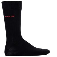 HUGO Herren Socken, 2er Pack - RS Uni CC, Kurzsocken, mittelhoch, Logo, uni Schwarz 39-42
