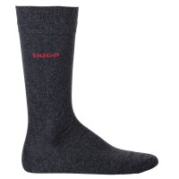 HUGO mens socks, 2-pack - RS Uni CC, short socks, medium high, logo, uni Grey 39-42 (UK 5-8.5)