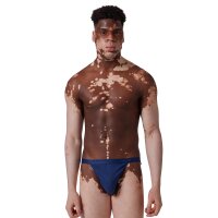 SKINY mens thong briefs, 2-pack - Cotton Retro, pants, fine rib, cotton Blue S (Small)