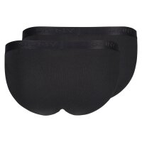 SKINY Herren Tanga-Slip, 2er Pack - Cotton Retro, Unterhose, Feinripp, Baumwolle Schwarz S