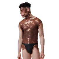 SKINY mens thong briefs, 2-pack - Cotton Retro, pants, fine rib, cotton Black L (Large)