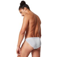SKINY Herren Tanga-Slip, 2er Pack - Cotton Retro, Unterhose, Feinripp, Baumwolle Grau XL
